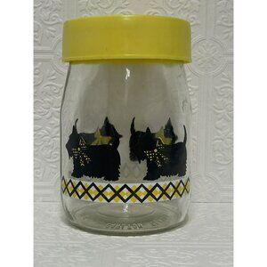 Carlton Glass Canister 1L Collector Glass Jar Scottie Dog Design Treat Jar